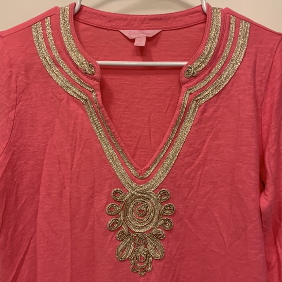 Lilly Pulitzer pink long sleeve size M - Picture 3 of 6